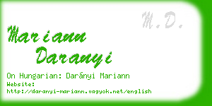 mariann daranyi business card